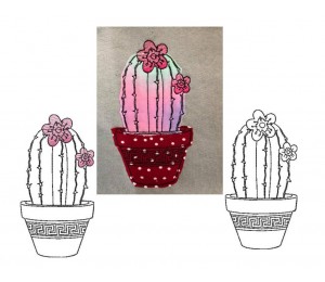 Stickdatei - Kaktus2 Line Art